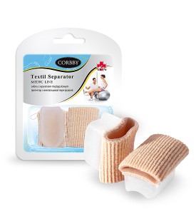 Osłona z dzianiny z separatorem międzypalcowym Corbby Textil Separator 1644 C