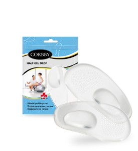 Żelowe półwkładki z pelotą metatarsalną Corbby Half Gel Drop 1456 C